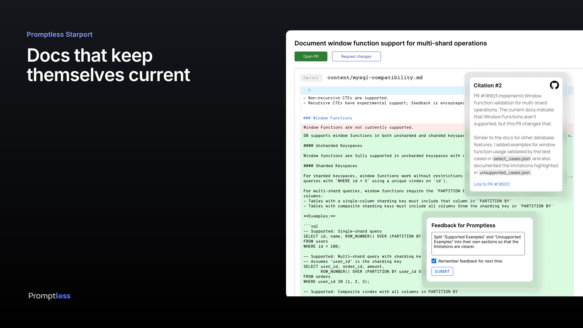 Marketing composite: Docs that keep themselves current